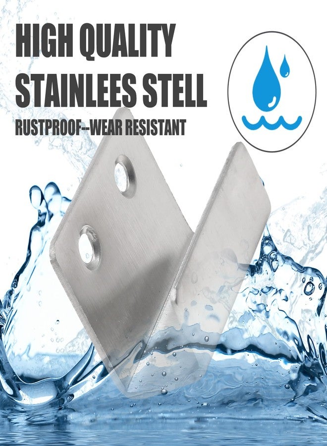 Murtenze 10Pack Tile Hanger Stainless Steel Wall Hanger Fastener Bracket, Wall Hook Picture Frame Fixing Brackets Hooks with Mounting Screws for Ceramic Tile Display(Inner Width 20mm/0.79") - Image 5
